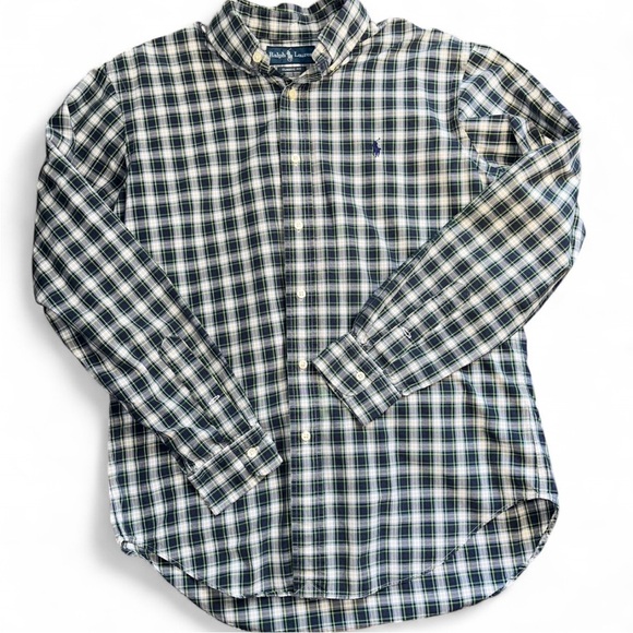 Polo by Ralph Lauren Blue and Green Casual Button Down Shirt size medium - Picture 1 of 7